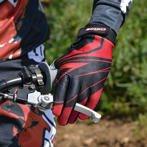 Chaos Adult Motorbike Quad Bike Motocross Gloves Red