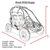 Shark RV50 156cc Blue Mini Off Road Buggy