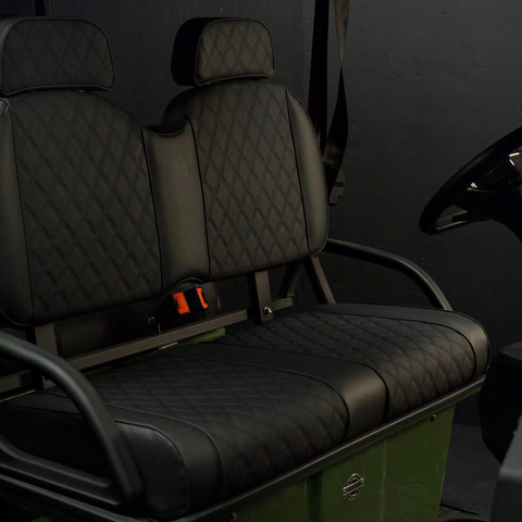 EA4F – GREEN BODY, BLACK SEATS, BLACK SEAT STITCHING