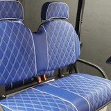 EA4F 48V – WHITE BODY, COLTS BLUE SEATS, WHITE SEAT STITCHING