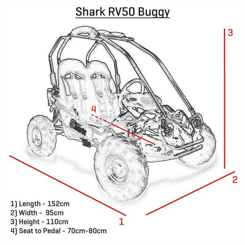 Shark RV50 156cc Black Mini Off Road Buggy