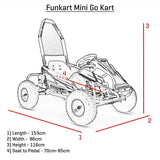 Funkart Pro 98cc Green Kids Petrol Go Kart