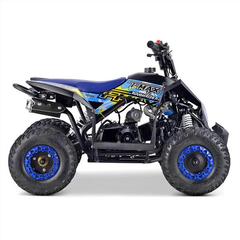 T-Max Roughrider 90cc Blue Kids Midi Petrol Quad Bike