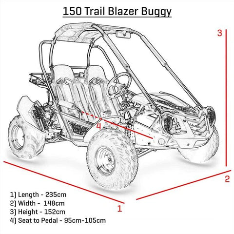 Mud Rocks 175 Trail Blazer White Off Road Buggy