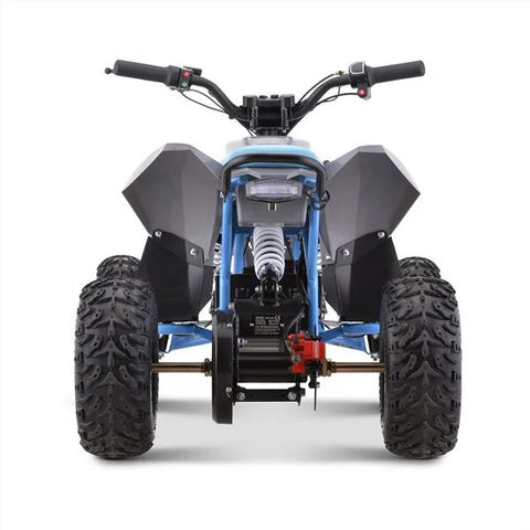 T-Max Roughrider 2025 1100w 36v Nardo Grey/Blue Kids Midi Electric Quad Bike